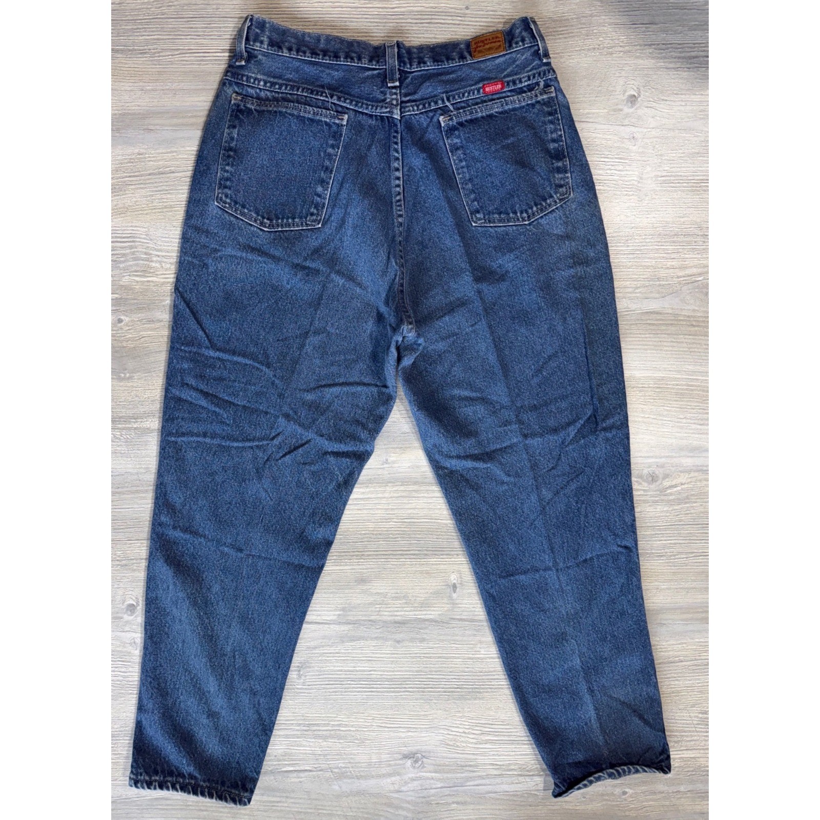 Vintage Rustler High Waisted Mom Jeans Medium Wash Tapered Leg USA 16 Petite