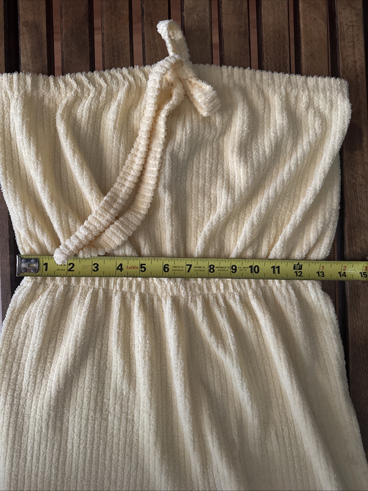 Vintage JC Penney Loungewear Yellow Terry Cloth Long Jumpsuit/Romper Size S