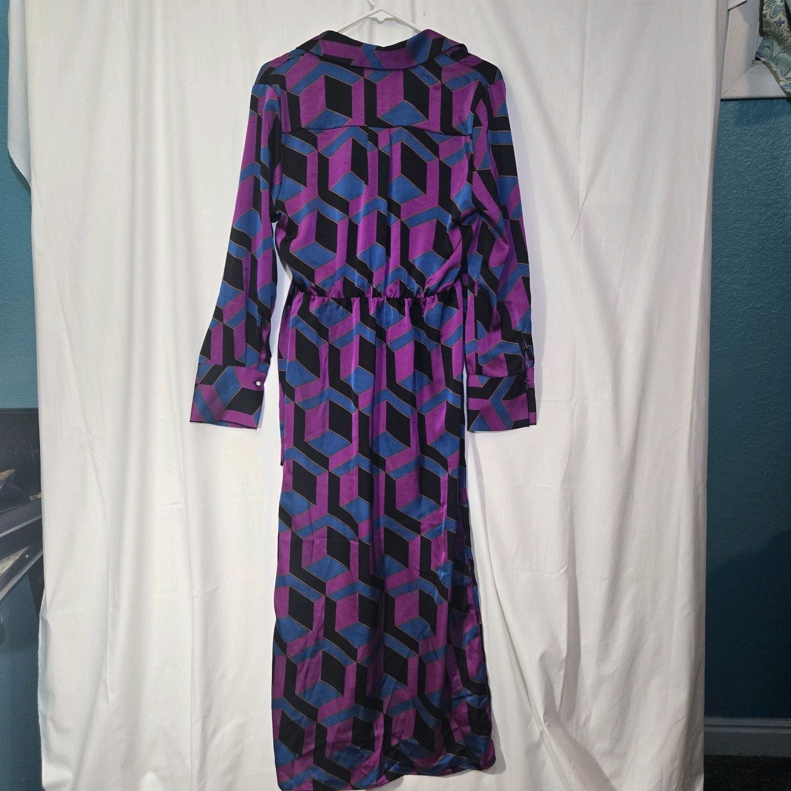 Vintage 1960s Inspired Geometric Wrap Dress By House Of Harlow 1960 Size M