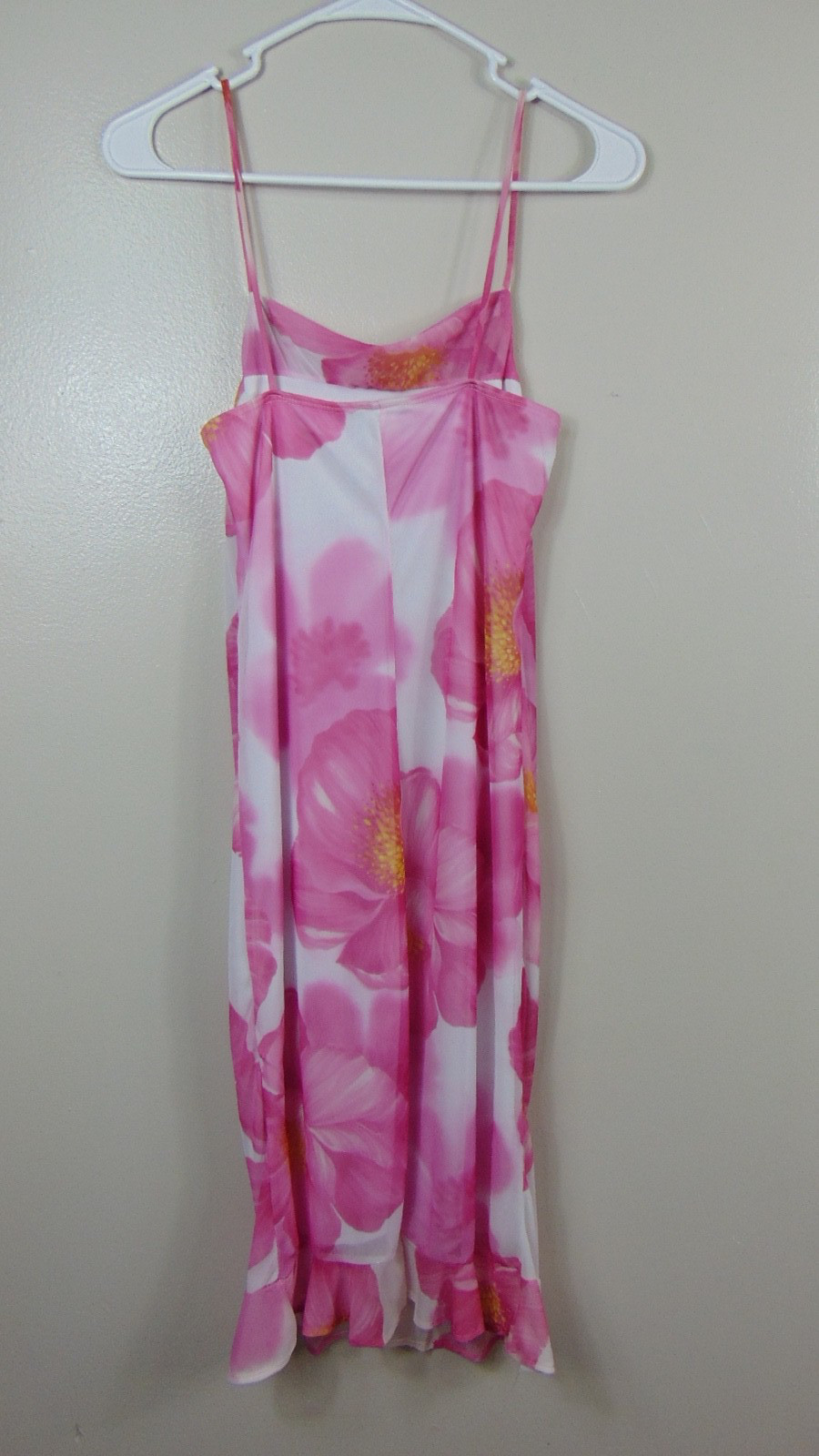 Vintage 90s Y2K Mesh Formal Maxi Slip Dress S Cowl Neck Fairy Gown Pink Romantic
