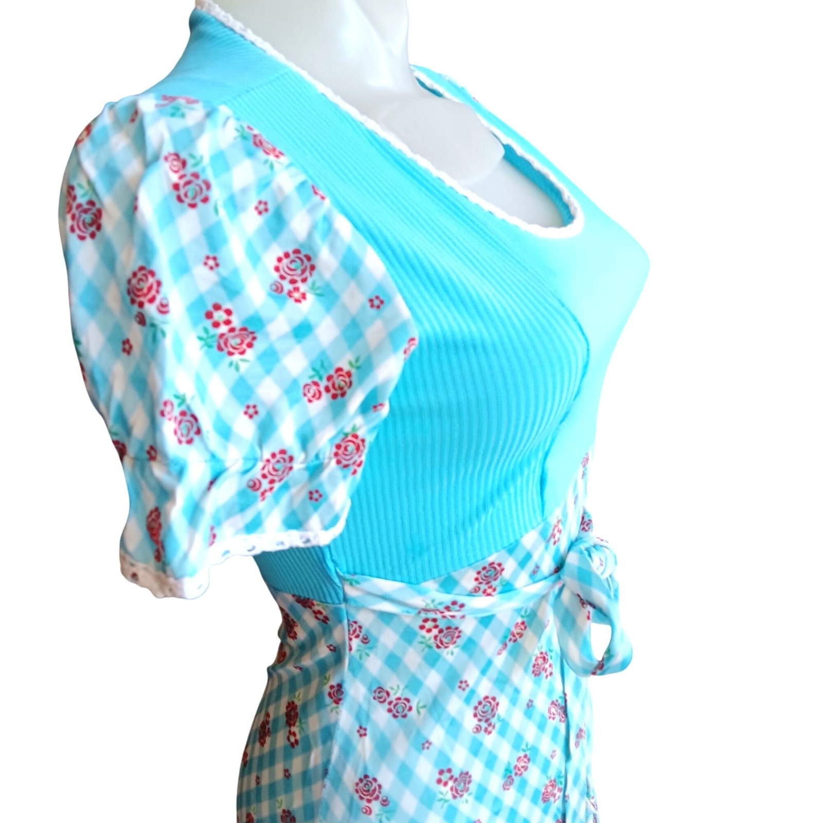 True Vintage Dress 6 1970’s JC Penney Floral Maxi Peasant Boho Dress Puff Sleeve