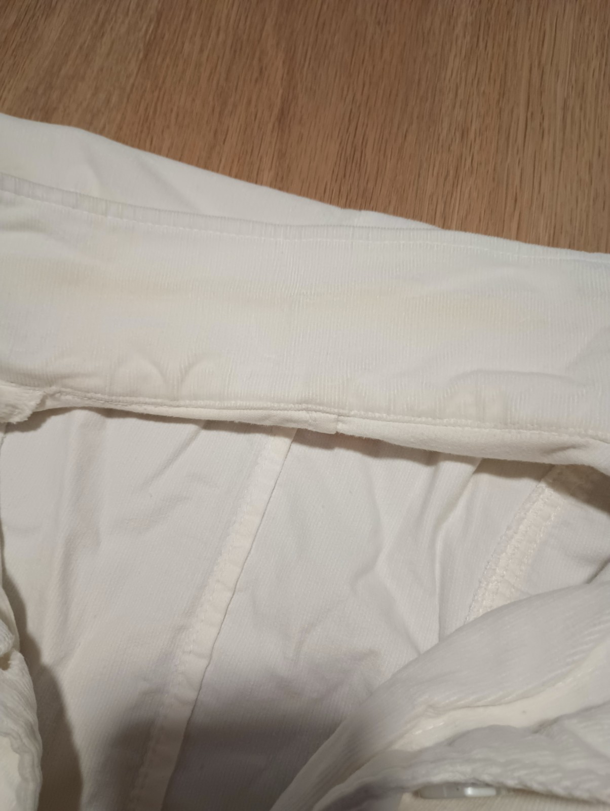 Vtg 90s TULLE Soft Stretch Ramie Cotton White Corduroy Blazer Jacket career M