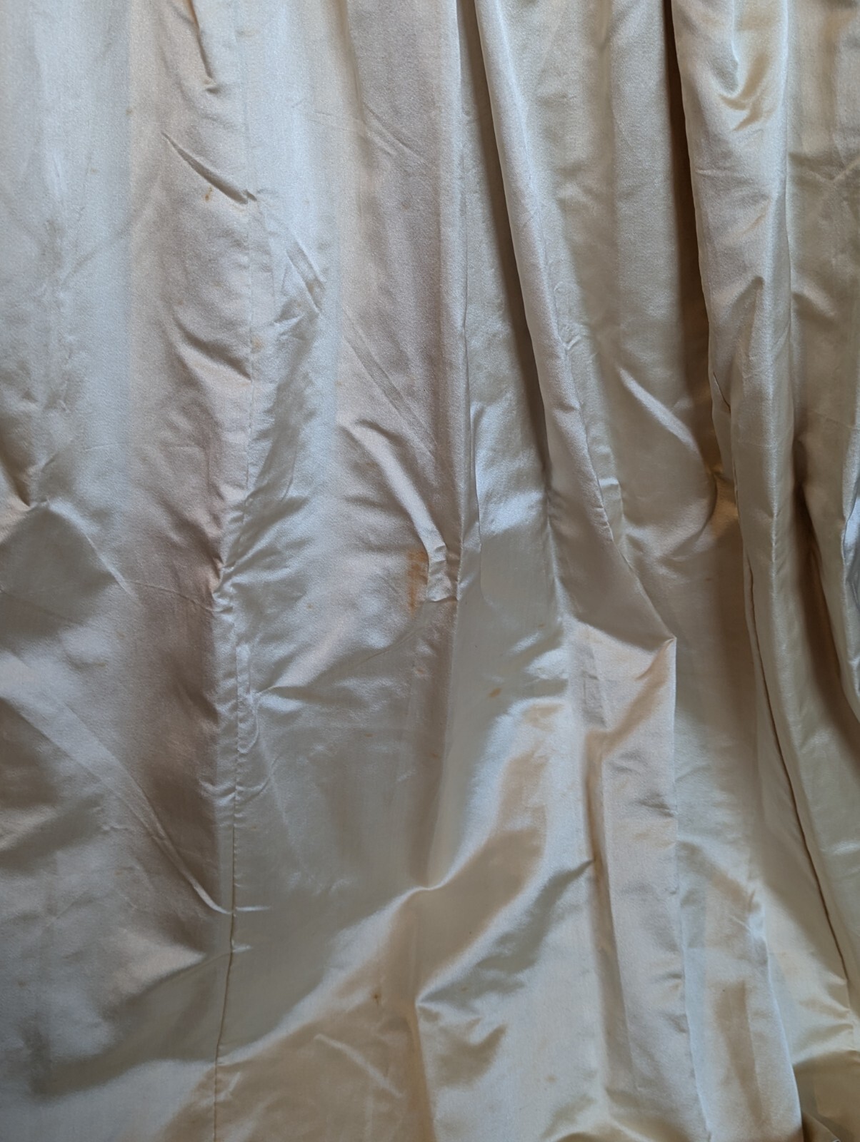 RARE Elegant Antique ca 1850’s Silk/Satin Wedding Dress Gown Handmade Museum