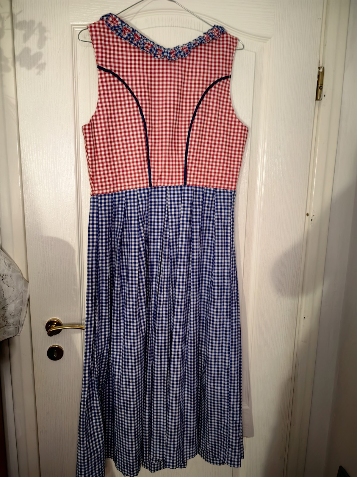 OSCAR Munchner Bavaria Trachten Authentic German Dress38 Cotton Zipper Plaid Tag