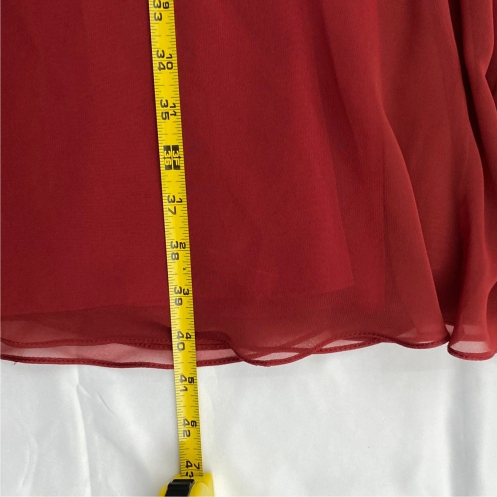 Michaelangelo Vintage Skirt Size 2 Red Flowy Sheer 90s Y2K Gothic Maxi Fairy