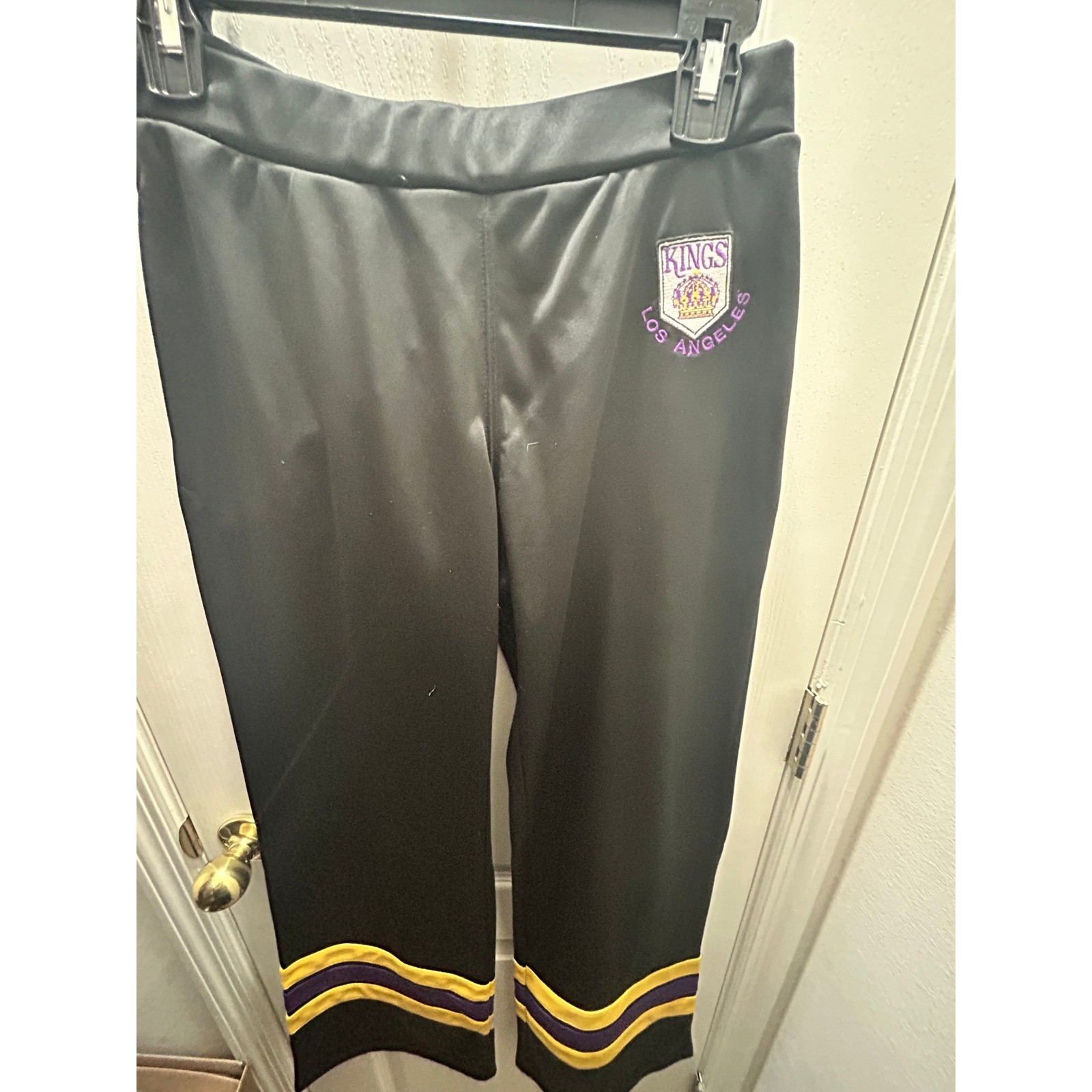 Vintage CCM Los Angeles Kings Track Pants Women’s Medium NHL Purple Gold Y2K