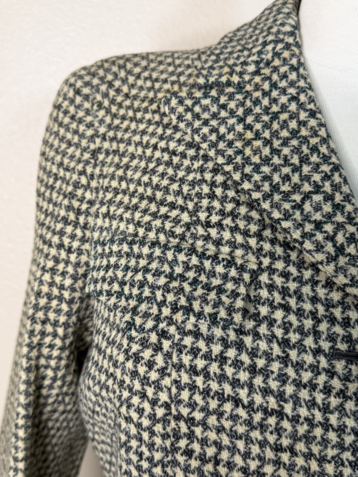 Vintage Checkered Black/white Blazer Womans B36