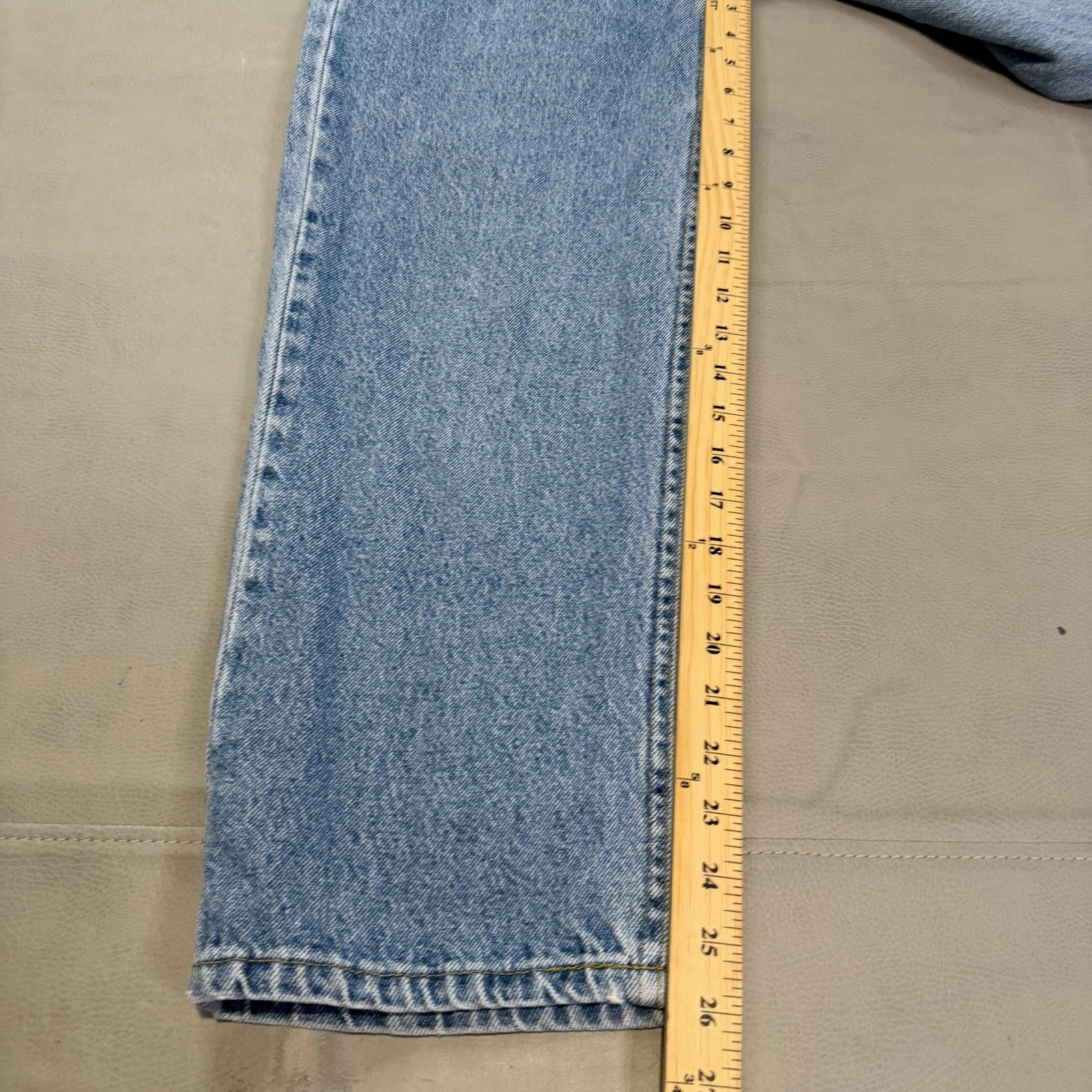 VTG Lee USA Straight Leg High Rise Jeans Light Wash USA Skate 28×26/9 PM-5713