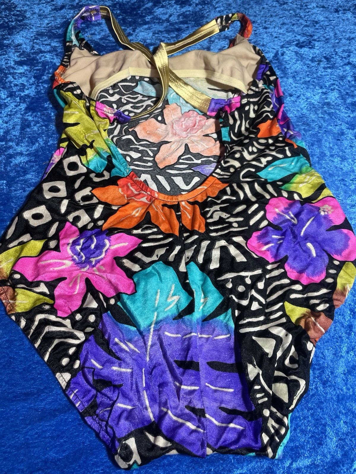 Vintage Sergio Valente Swimsuit 90s Floral Abstract 9/10