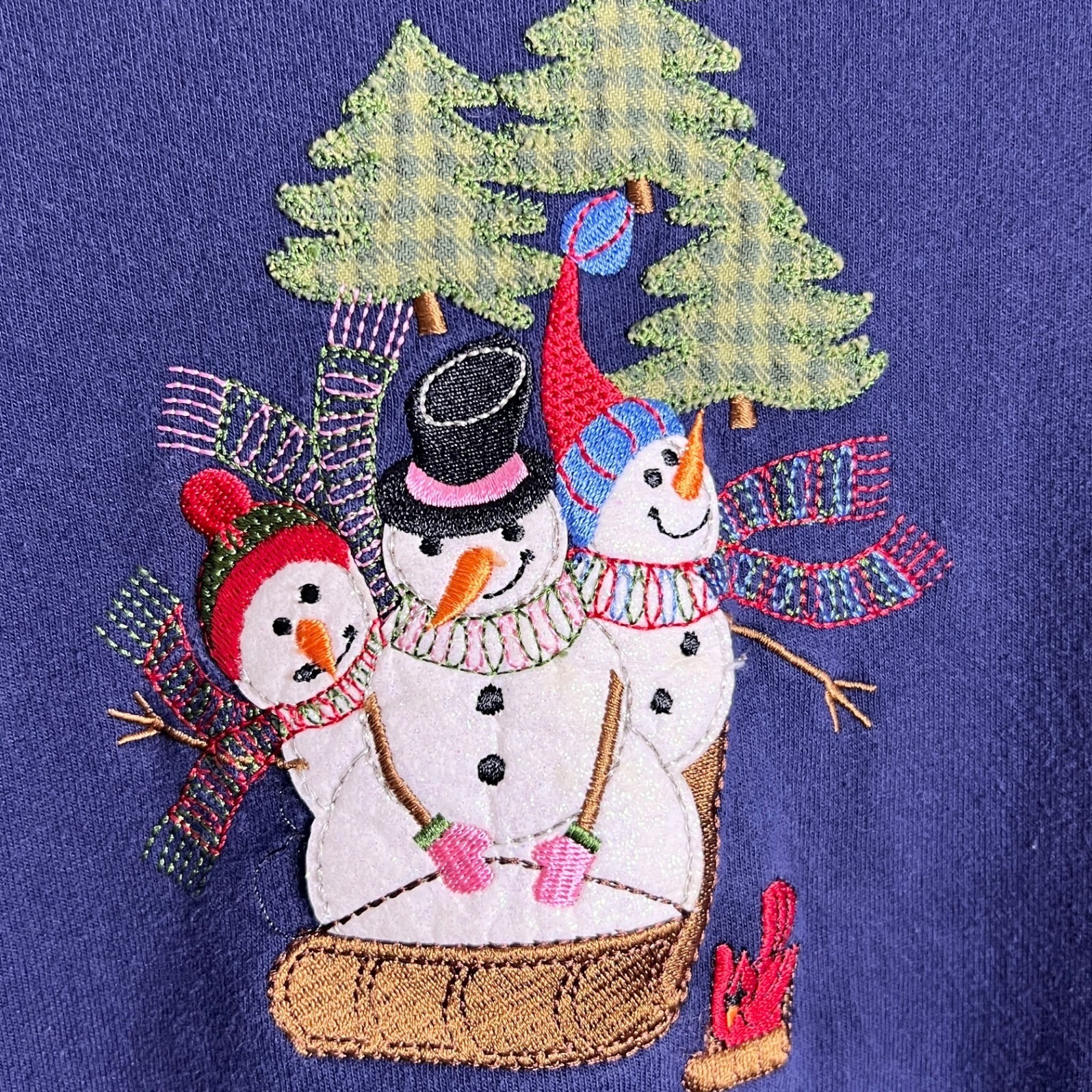 Vintage M&C Sportswear Snowman Sweatshirt Crewneck Christmas XL