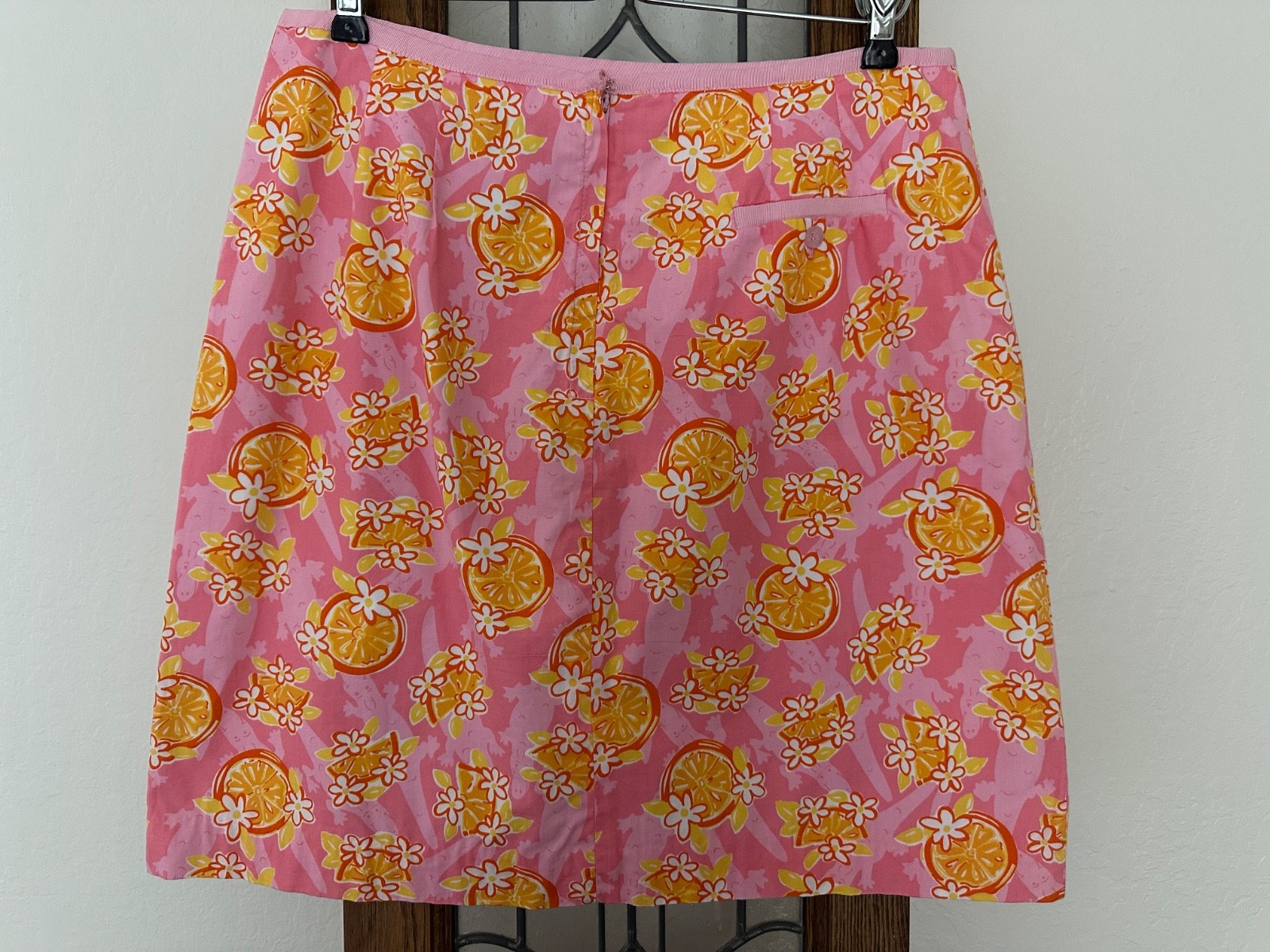80’s Vintage Lily Pulitzer Orange Blossom Floral Skirt 12 SWEET!