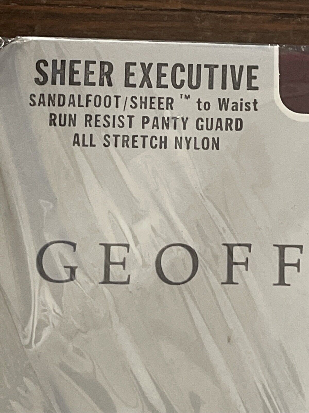 Vintage Geoffrey Beene Brandy Wine Medium Pantyhose NWT Sheer Executive Nylon