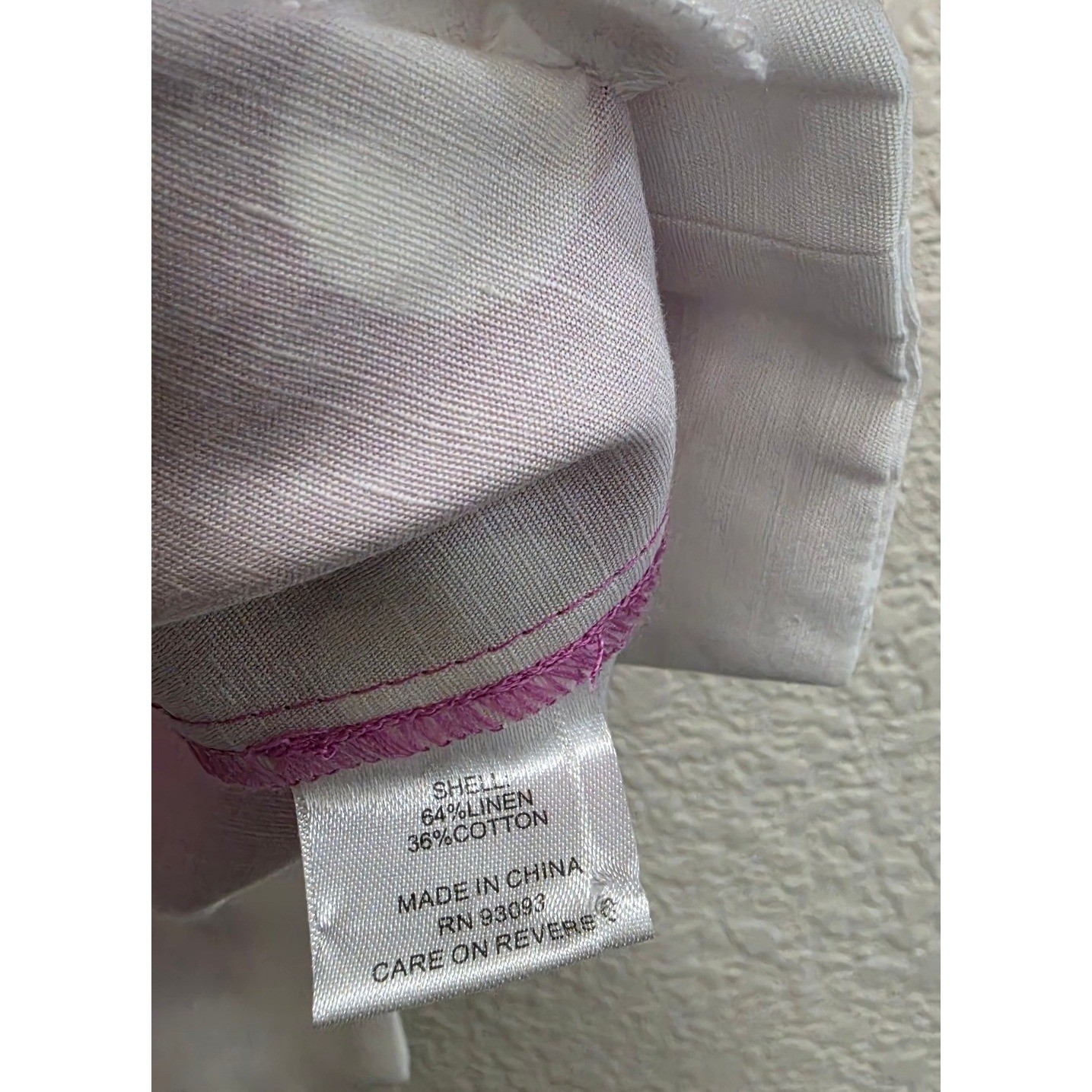 Tyler Böe Linen Cotton Polka Dot 2 Piece Set Womens 10 Vest Wide Leg Pants Pink
