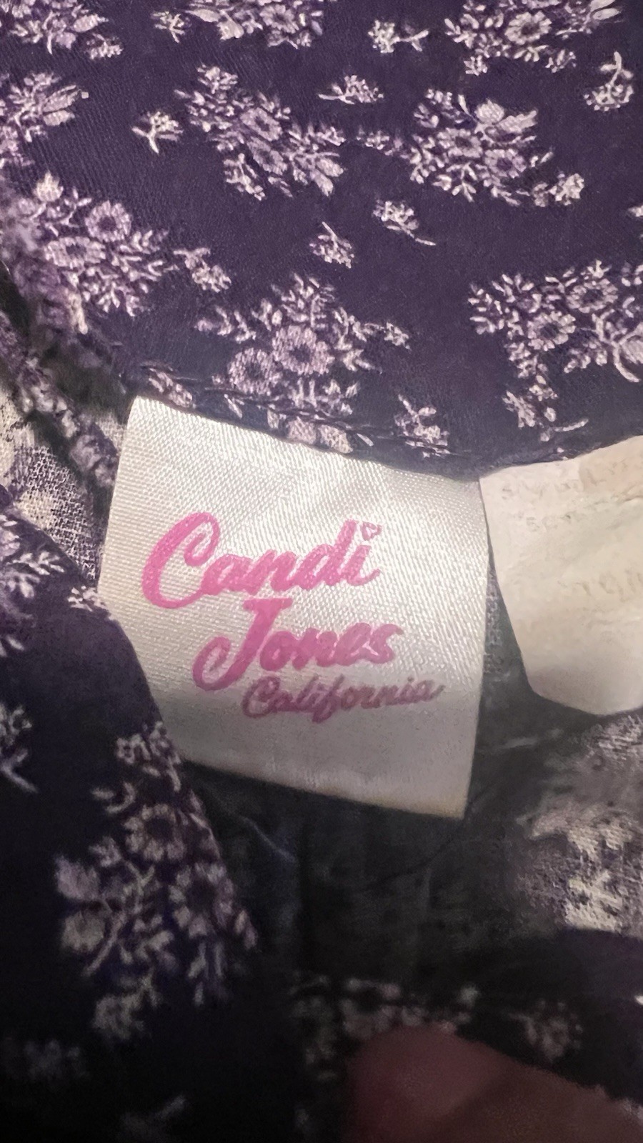 VTG 70s Candi Jones Women’s 3 Cottage Core Prairie Midi Dress Purple Floral
