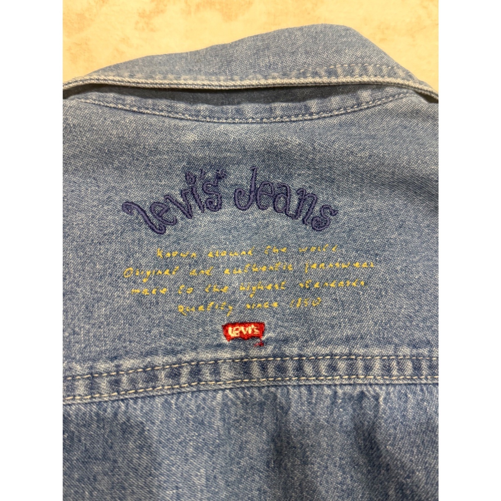 VTG Rare Levi’s Jeans Heritage White Tab Denim Vest ’97 Y2K Western Archive READ