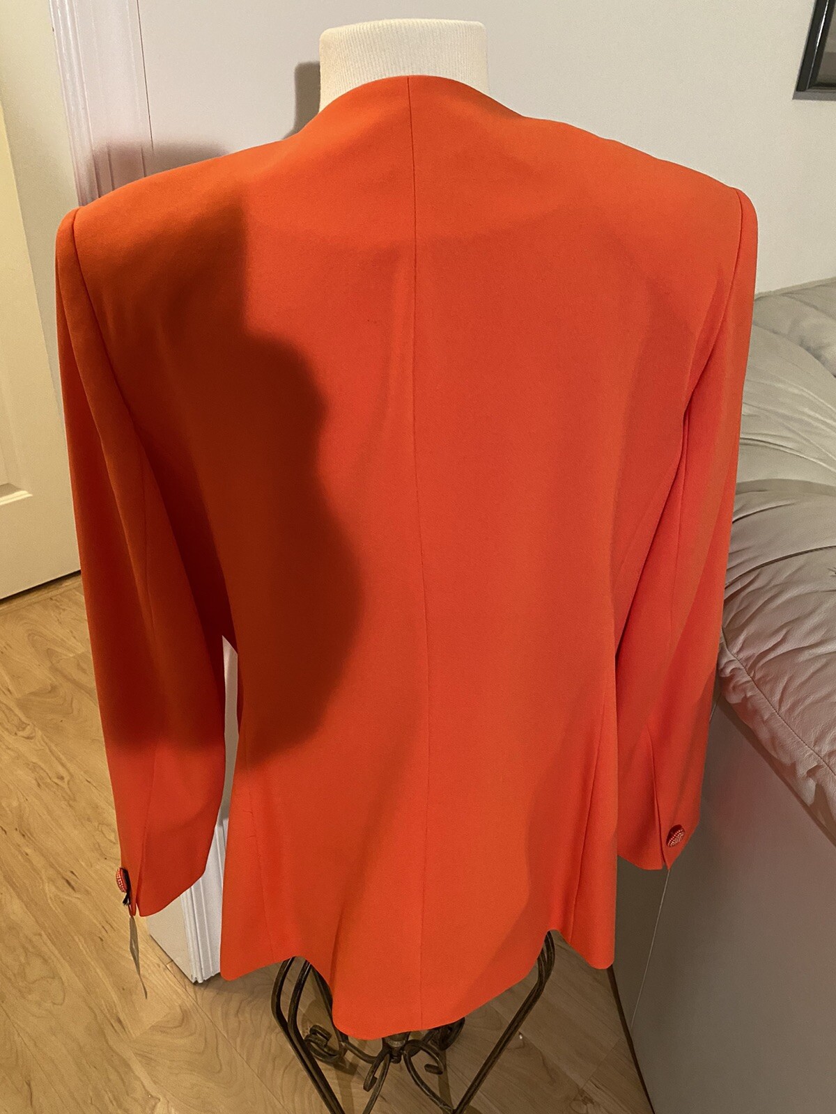 Vintage 80’s NWT Size 16 John Meyer of Norwich Salmon Blazer Jacket Beaded $169