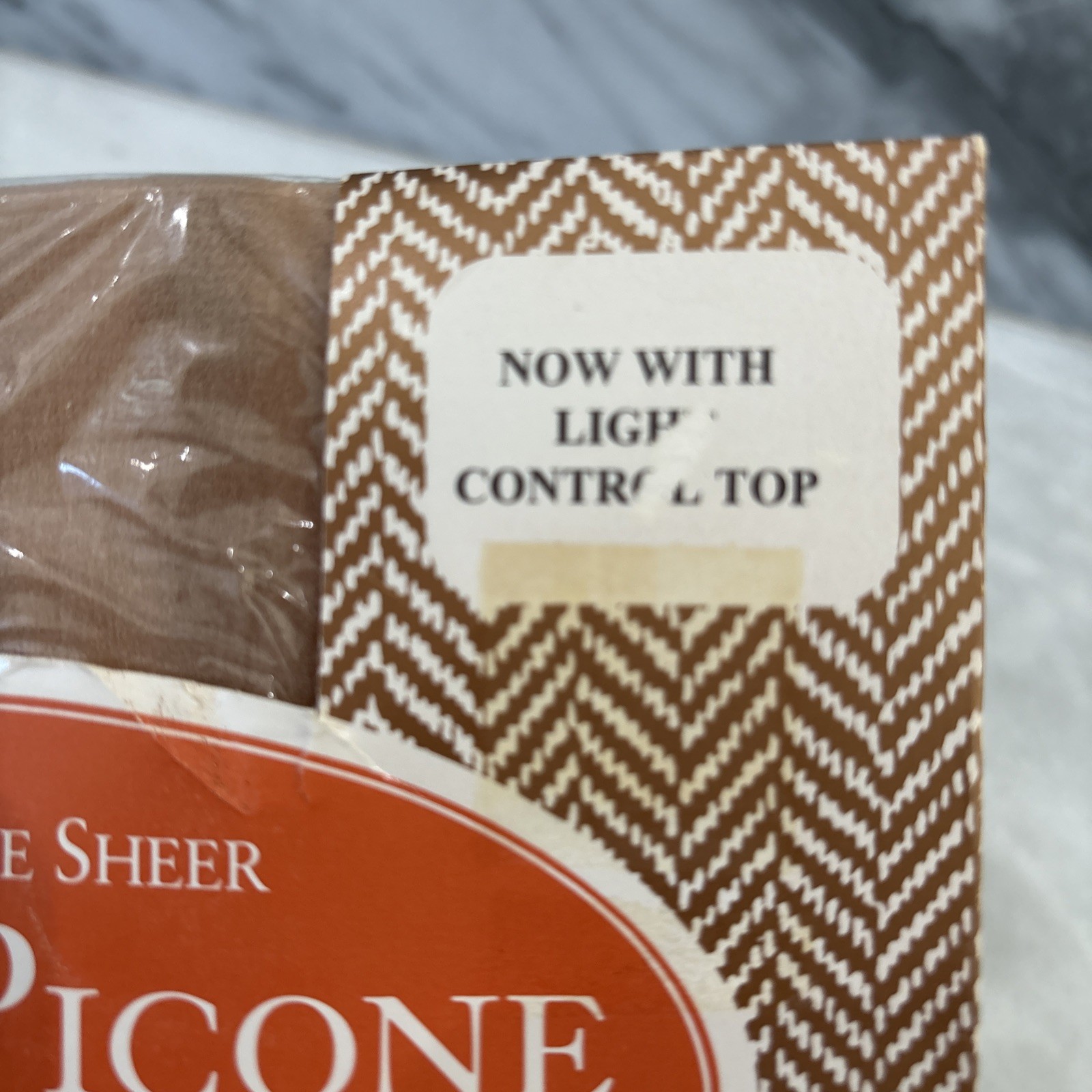 Vintage Evan-Picone Pantyhose NUDE 181 Long Control Top Cotton Shield Sandalfoot