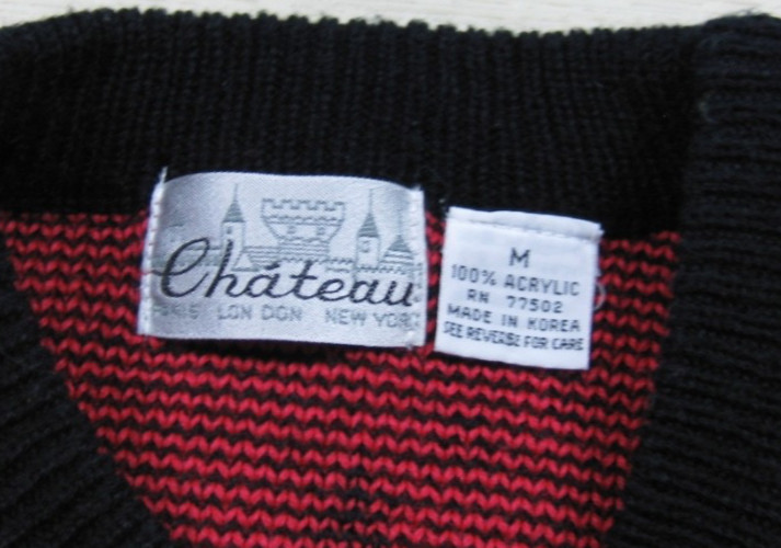 Vintage 80s Chateau Artsy Crewneck Sweater Women’s (M) Geometric New Wave