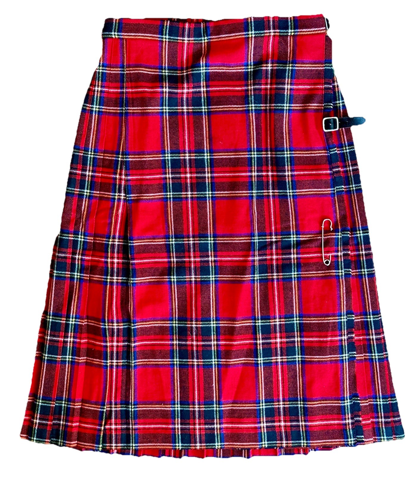 Vintage Glenisla Classics Long Tartan Kilt Pleated Wool-Scotland-UK 14-US 10-29”