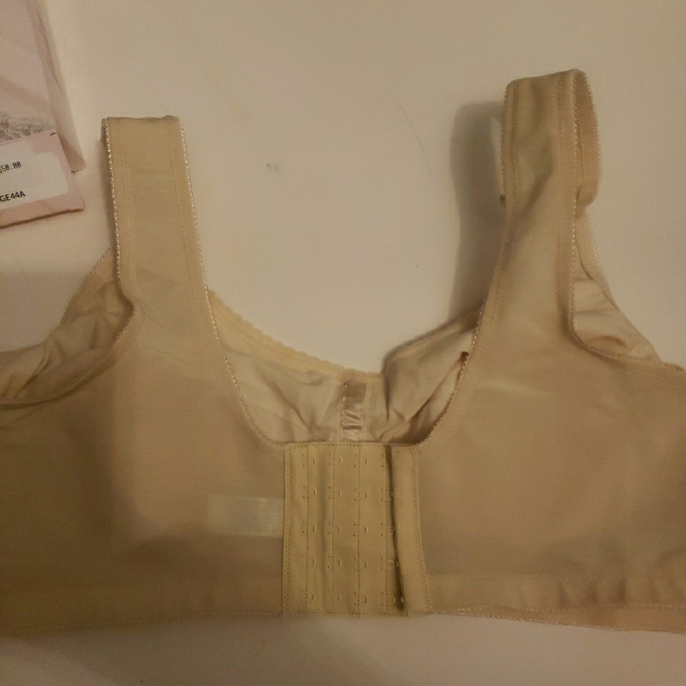 New Jodee Surgical Style 3215 Post Mastectomy Bra Beige w/Pockets USA-MADE 44A