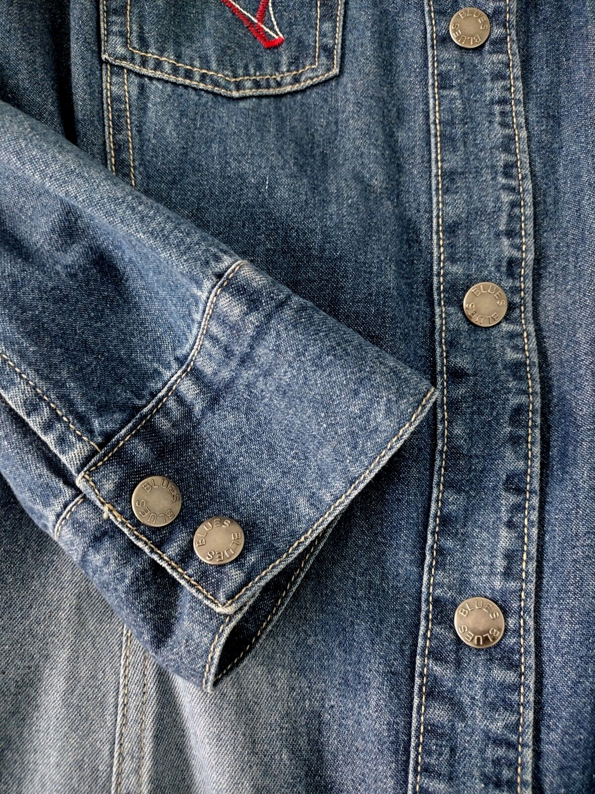Vtg 90s Y2k Adriana Denim Jean Shirt Dress Snap Front Dark Wash Duster S Rodeo