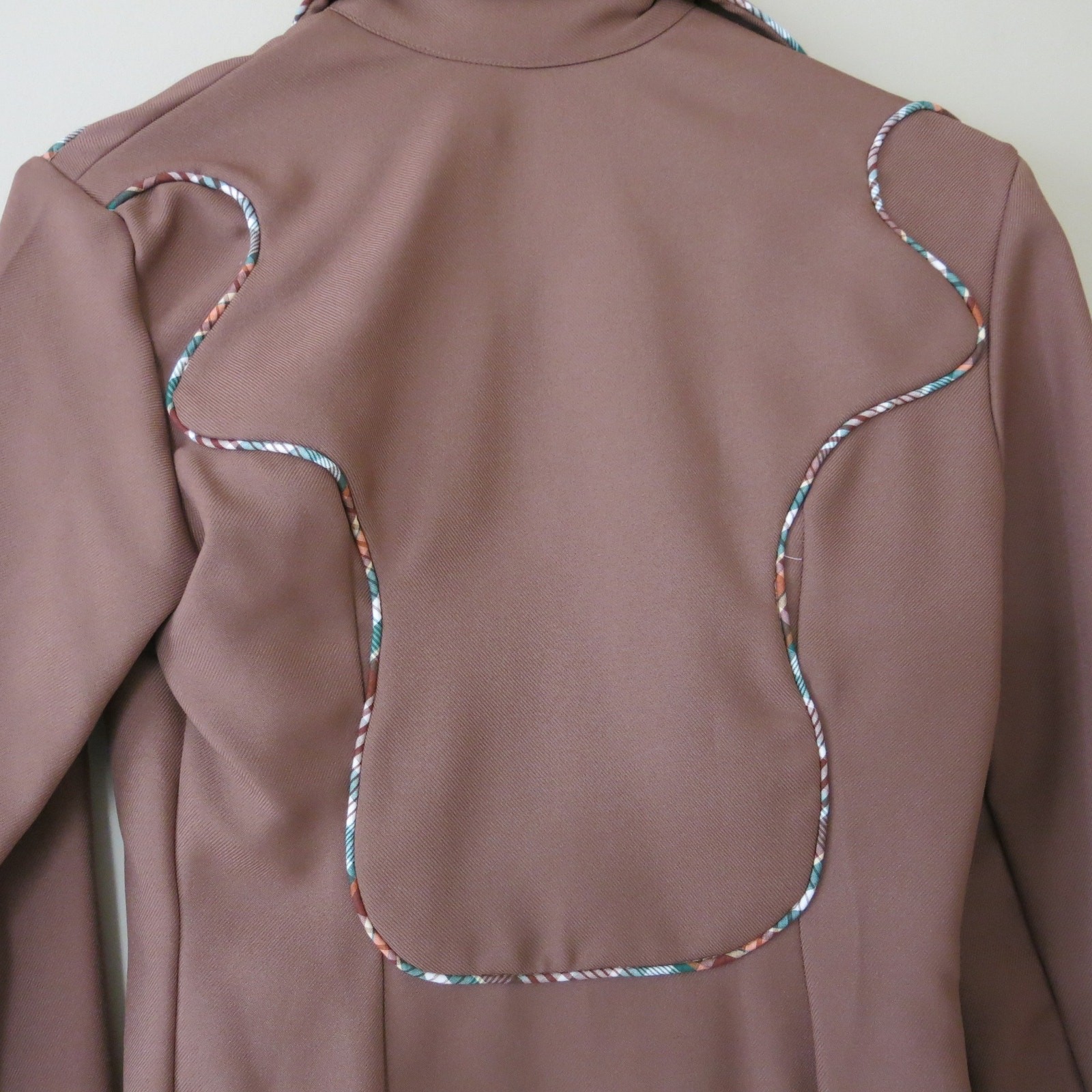 VINTAGE 70s Dickson Jenkins Western Shirt Size 10/32 Brown Horse Rodeo Cowgirl