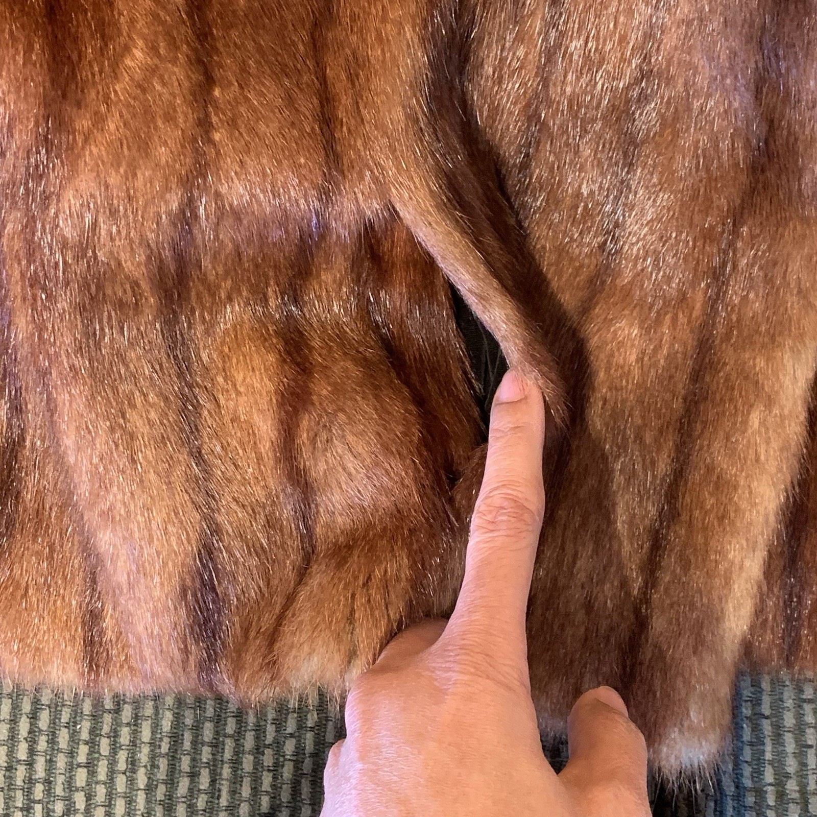 ❤BEAUTIFUL VINTAGE BROWN MINK FUR COAT JACKET