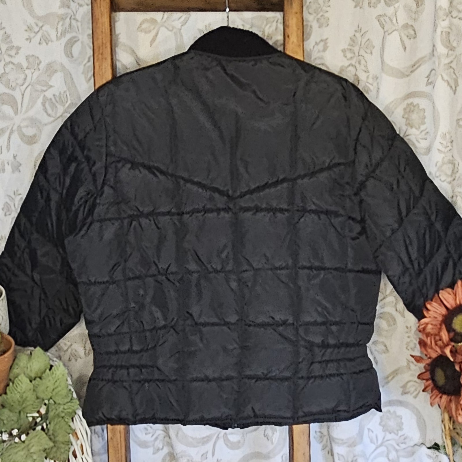 Wall’s Blizzard Pruf Ski Jacket Womens L Black Heavyweight Puffer Vintage 80s