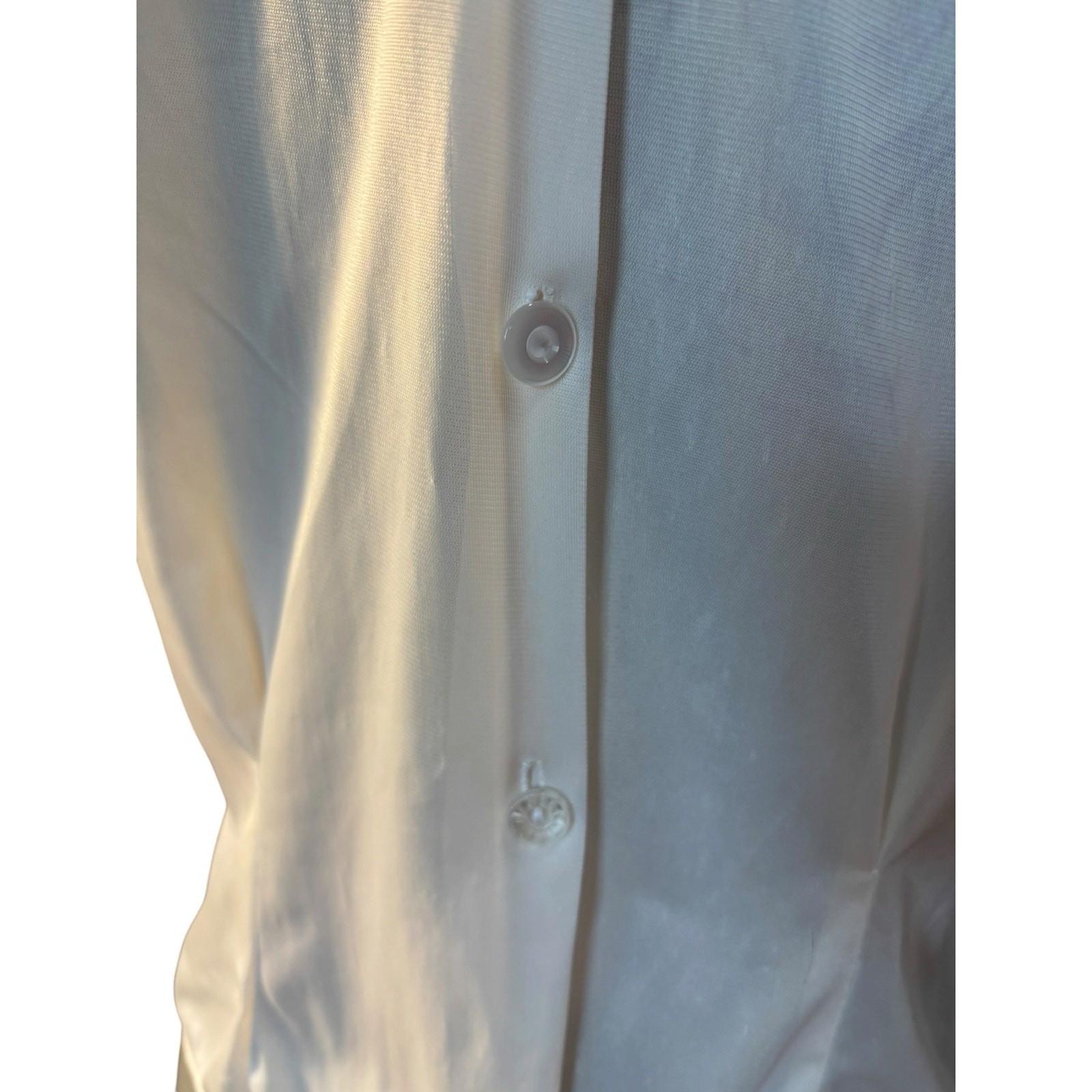 50s Ivory Nylon Blouse Sheer Pintucks Embroidered Lingerie Glam 42 Bust