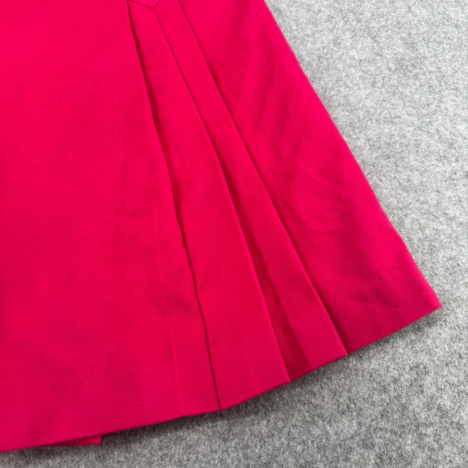 Johnson Fashion France Vintage Pink Pleated Midi Skirt Womens Size 38 Fuchsia