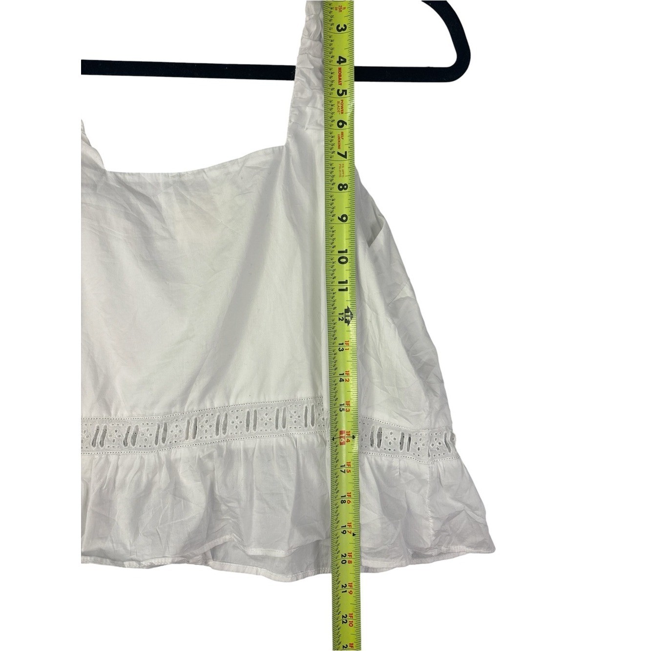 Djerf Avenue White Eyelet Button-Front Camisole