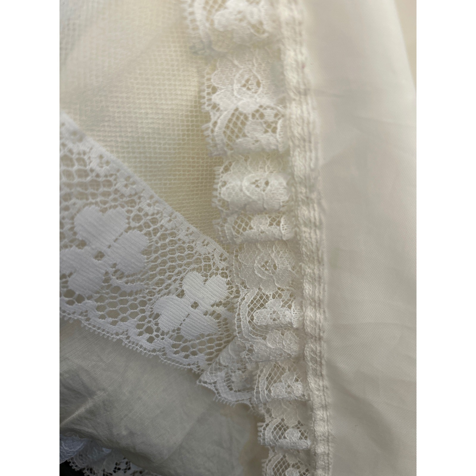 Vintage Half Slip Petticoat Cottagecore Victorian Coquette White Shabby Chic