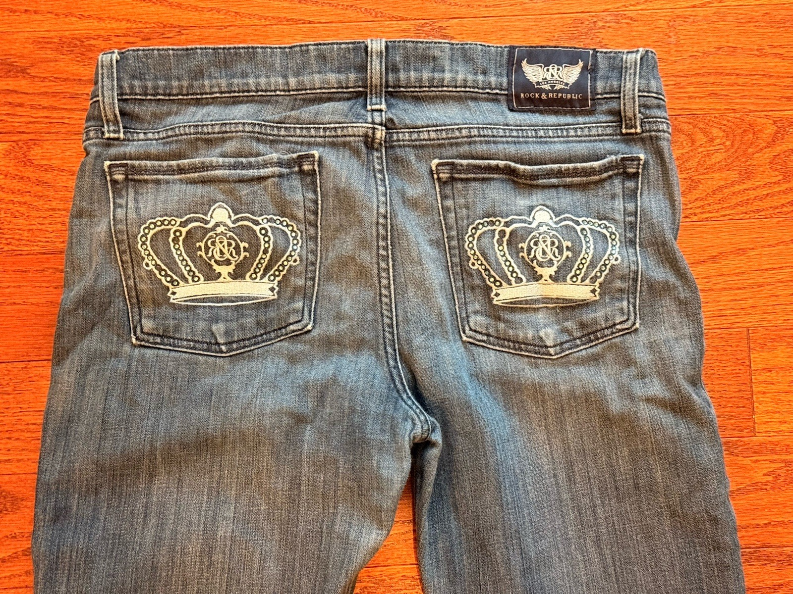Women’s Vintage Early 2000’s Rock And Republic Size 32 Wide Leg Jeans
