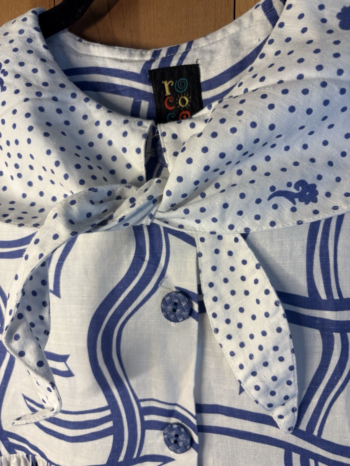 VTG COTTAGECORE Sailor Collar PRARIE Rococo Dress Girls XL WOMENS 2XS EUC LINEN
