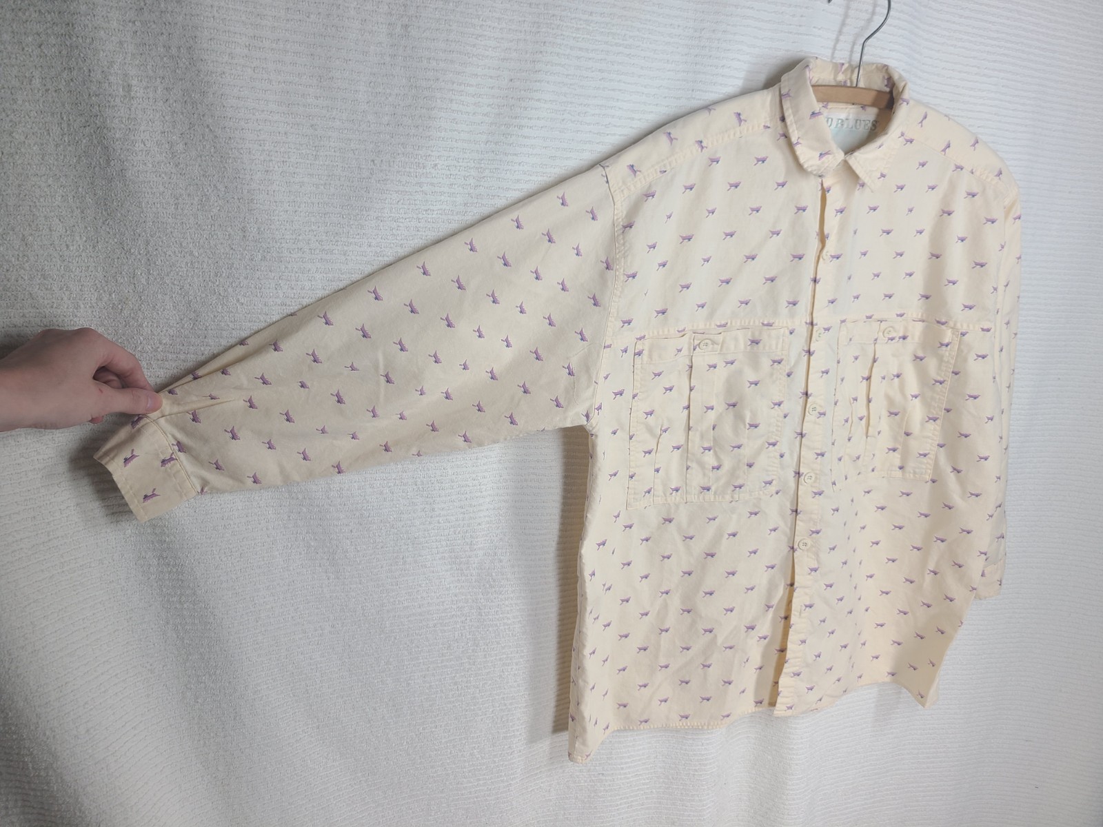 Vintage 90s Rowboat Oxford Shirt 100% Cotton Mixed Blues Outdoors Camping Unisex