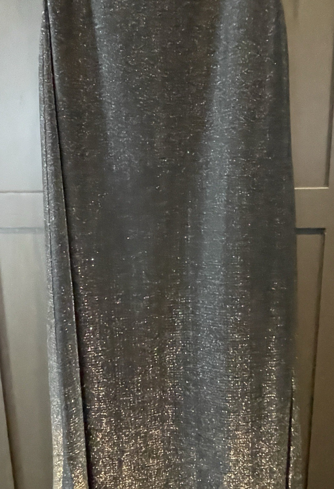 Vintage 90s Blondie and Me Evening Formal Dress Black Silver Velvet Size 5/6 NTW