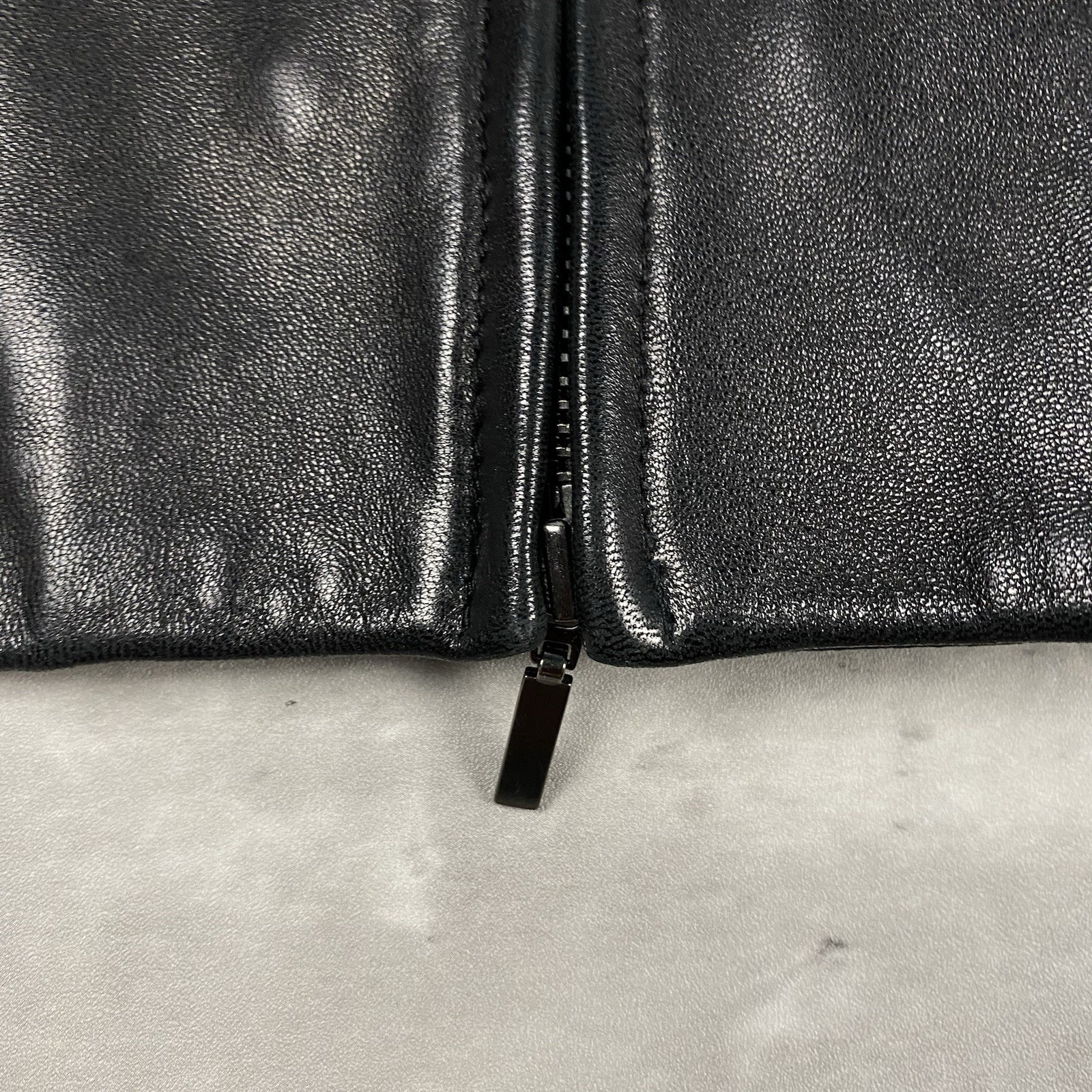 vintage 90s ANN TAYLOR black leather jacket L minimalist casual chick