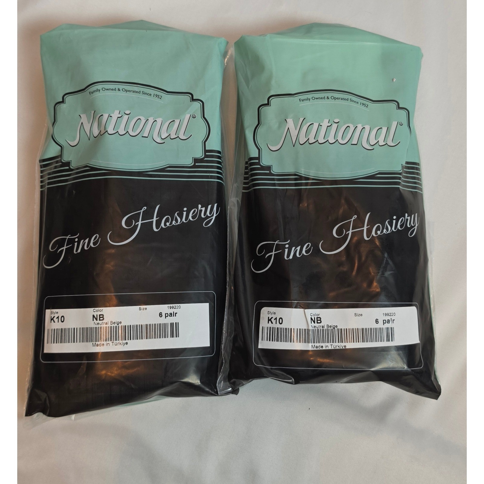 12 Pair National Fine Hosiery Style K10 Neutral Beige Vintage NWT OS Stockings