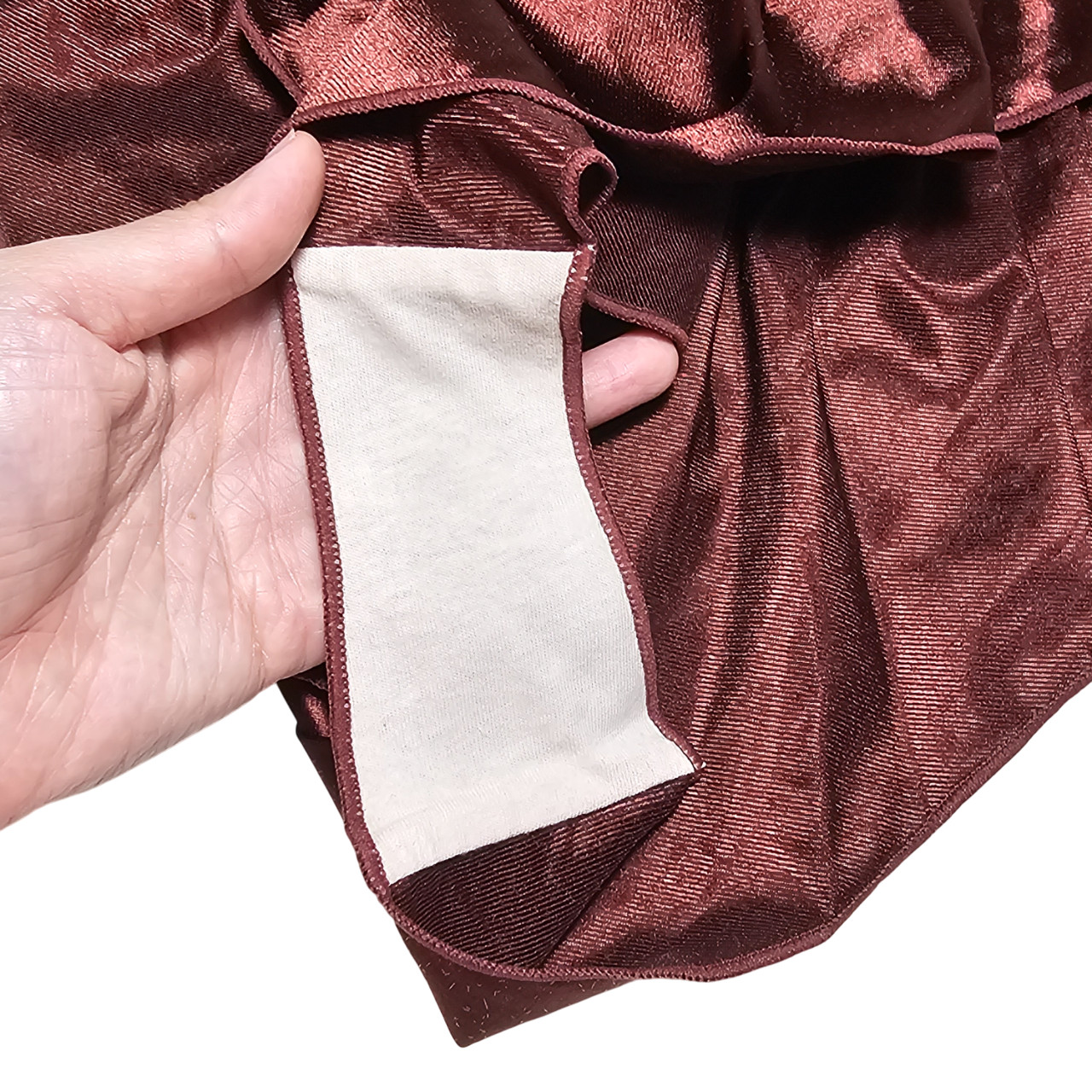 Sissy Glossy Satin Panty Tap Flutter Sleep Short Brown Brief Size 8-9 Hip 42-46″