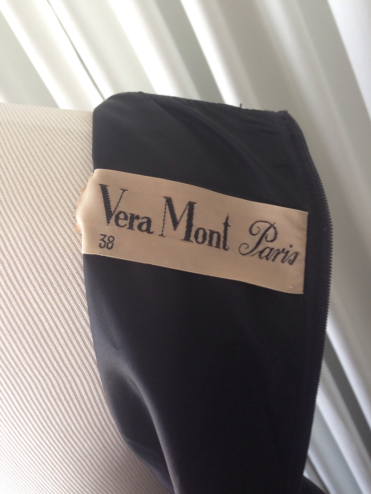 Vintage 70’s Vera Mont Paris Couture Black Jumpsuit Size 38 French