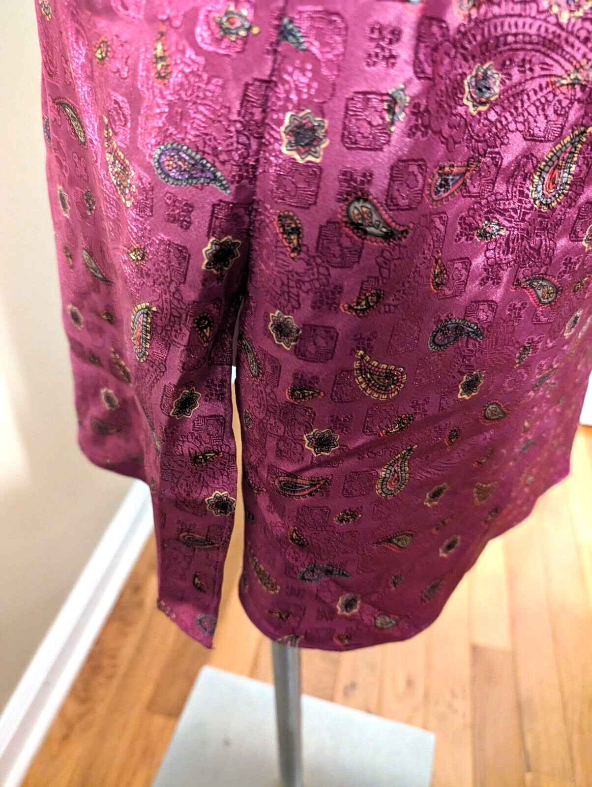 Inner Most Women’s Plum Paisley Satin Chemise/Slip Dress 1X Style: 17302 NWOT
