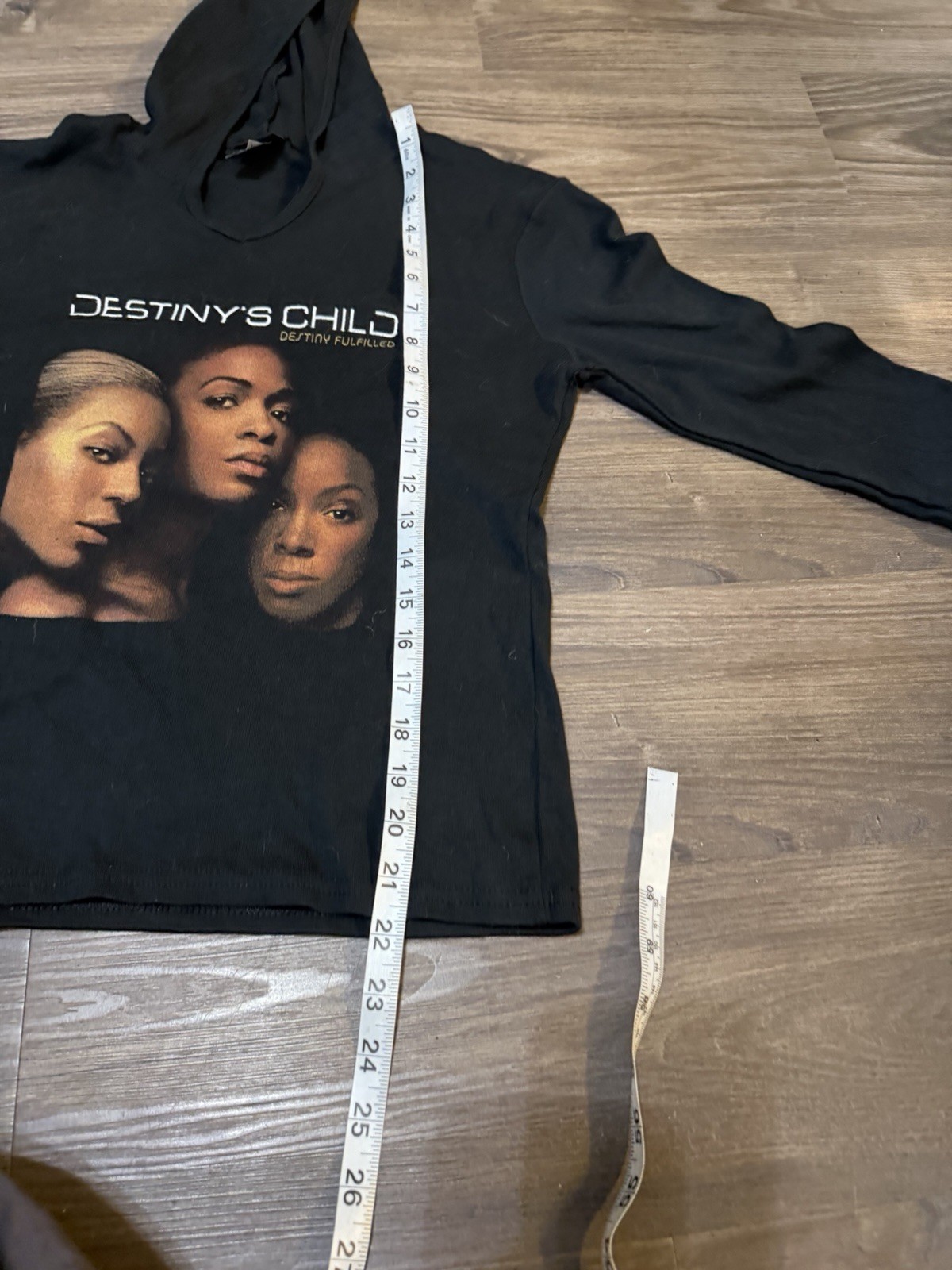 Vtg y2k Destiny’s Child Tee Beyonce’ Band 90s Concert Large USA Rap Hooded Shirt
