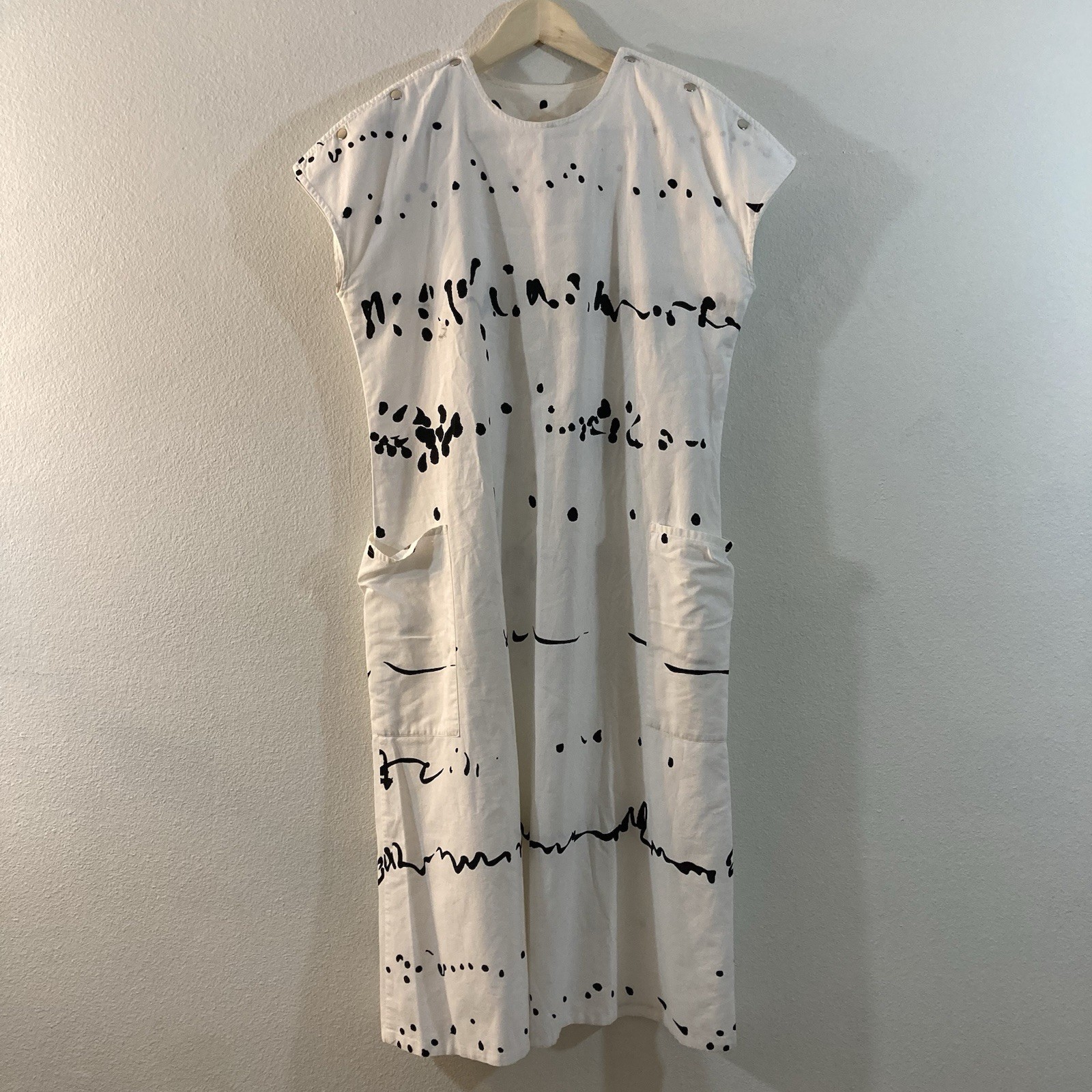 Vuokko Vintage 1980’s Cotton Dress with Pockets