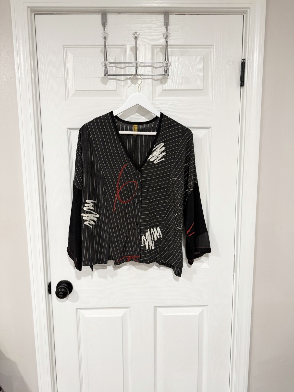 Vintage Staley Gretzinger Wearable Art Boho Lagenlook Silk Blend Small Top USA