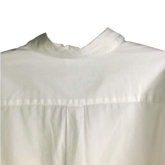 Vintage Button Down Top L Women White Coastal Yacht Club Resort Preppy Cottage