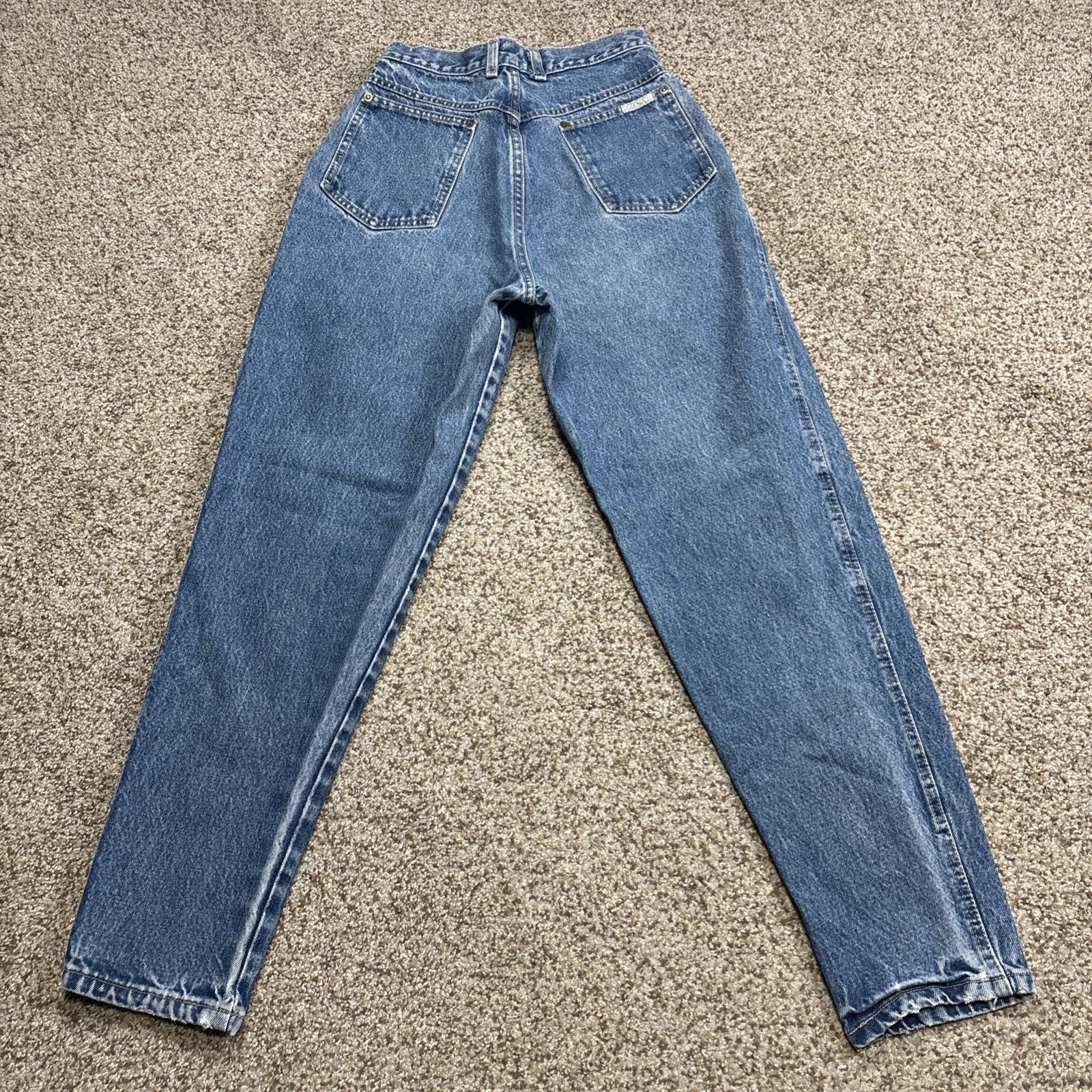 Zena Denim Jeans Women 9 Fits 24 X 28.5 Taper Leg Pleated VTG 90’s