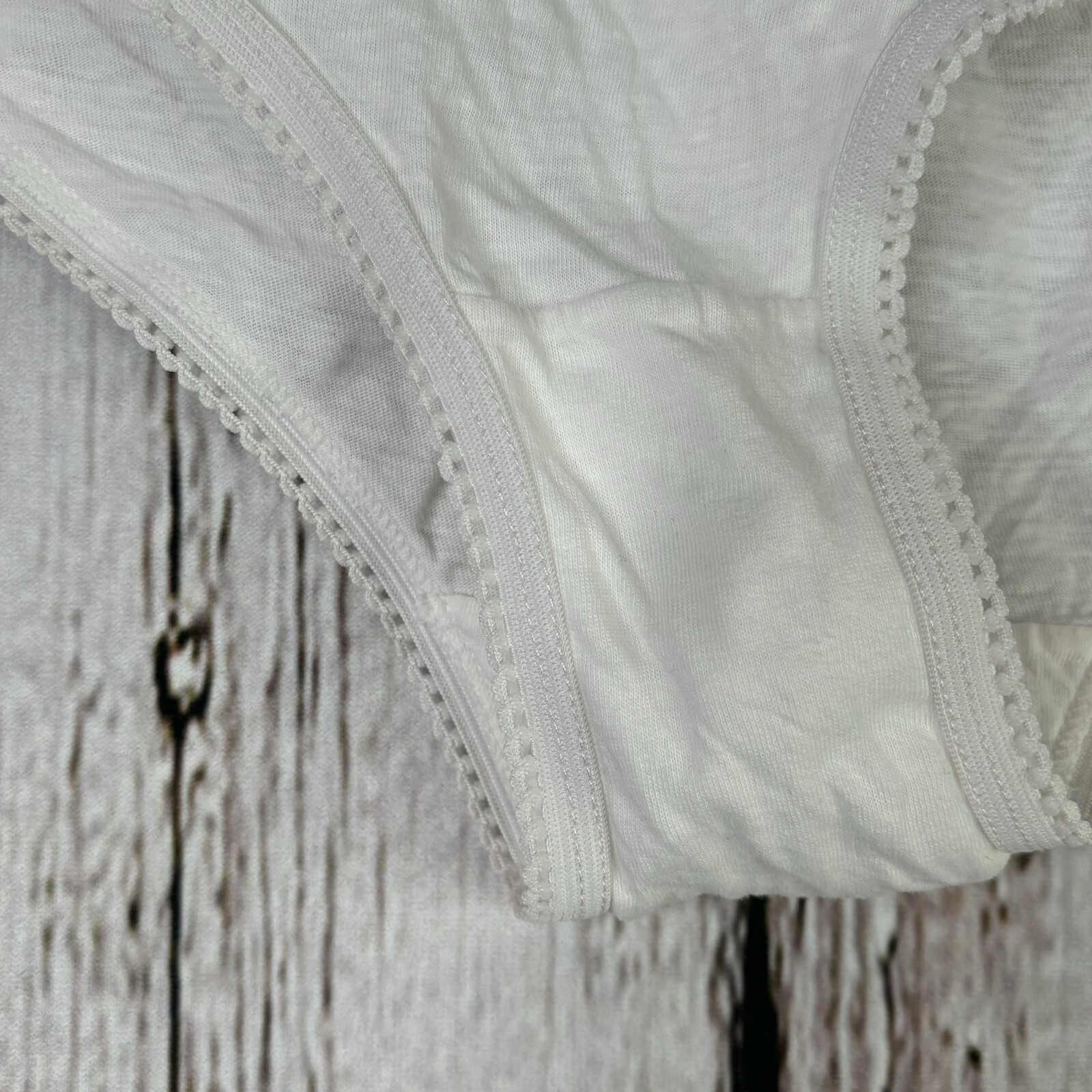 Vintage Cotton Panties Briefs Unknown Brand White Cotton Ladies Women’s Size 7