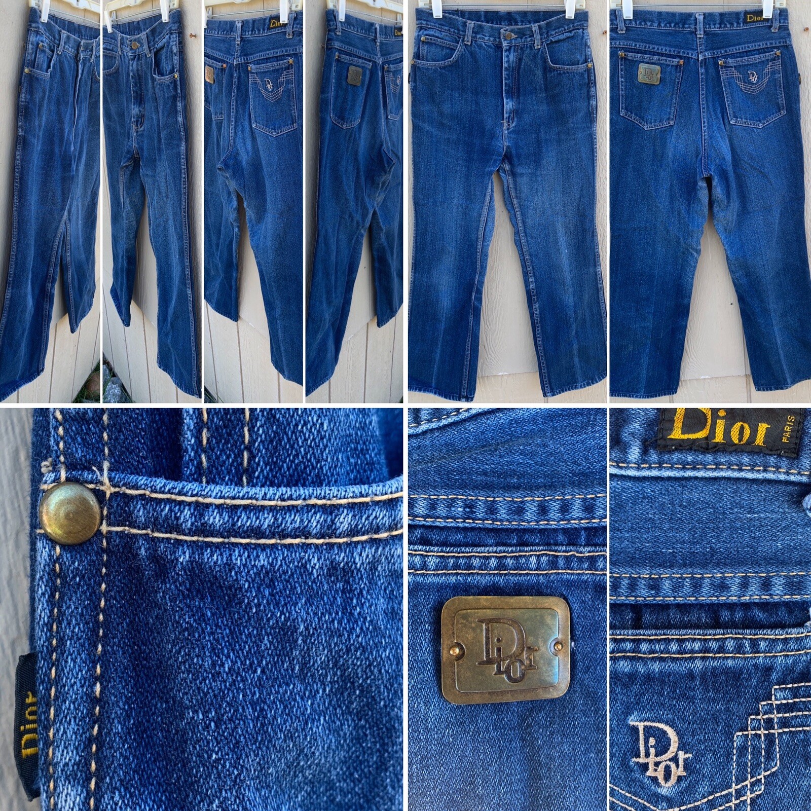 Vintage Dior Paris Jeans High Waist Size 32 (29 “ Waist) 70s 80s 1970s 1980s