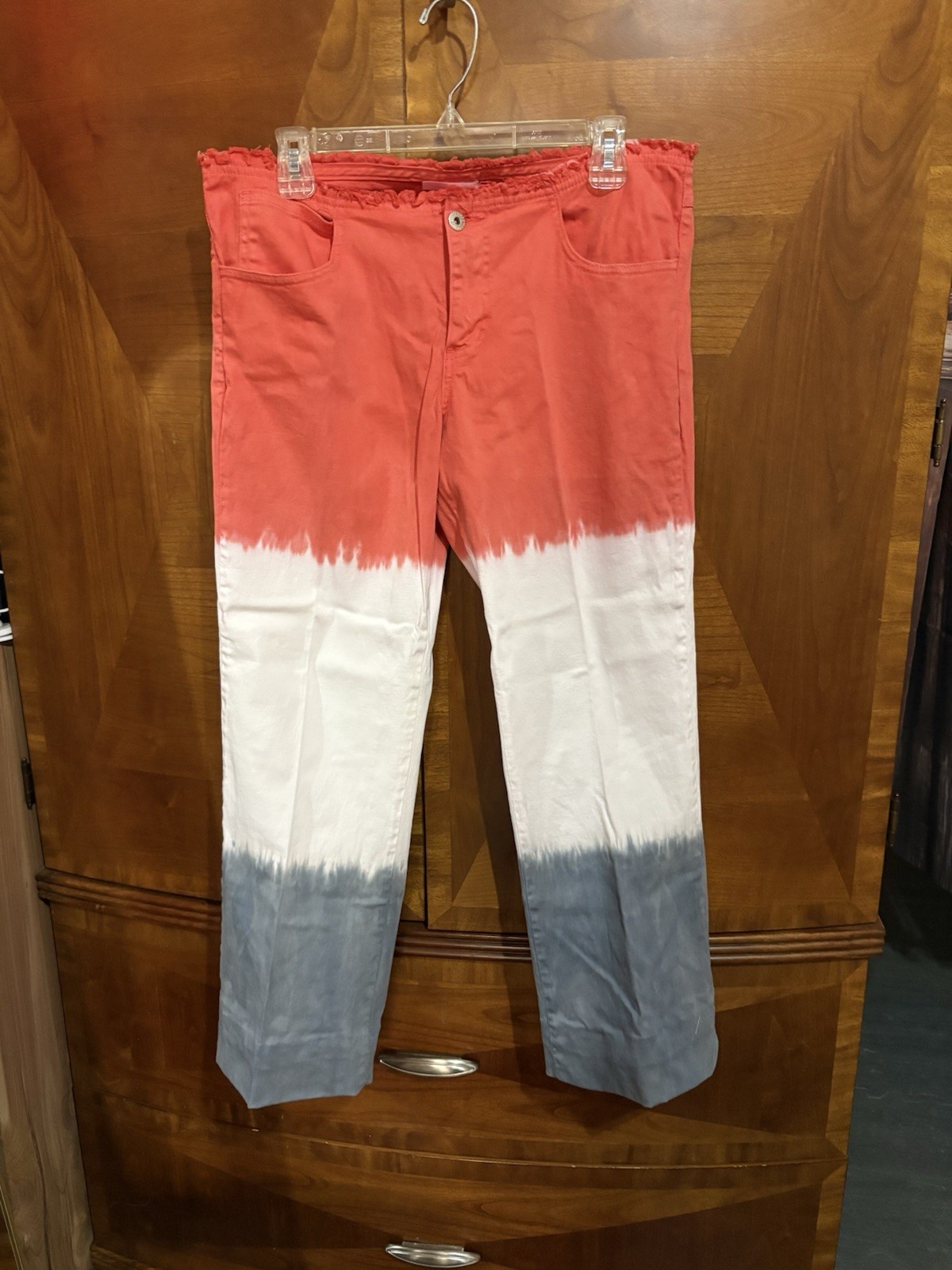 Vintage Carabella Collection orange and blue tie dye pants Size 13-14 #vintage