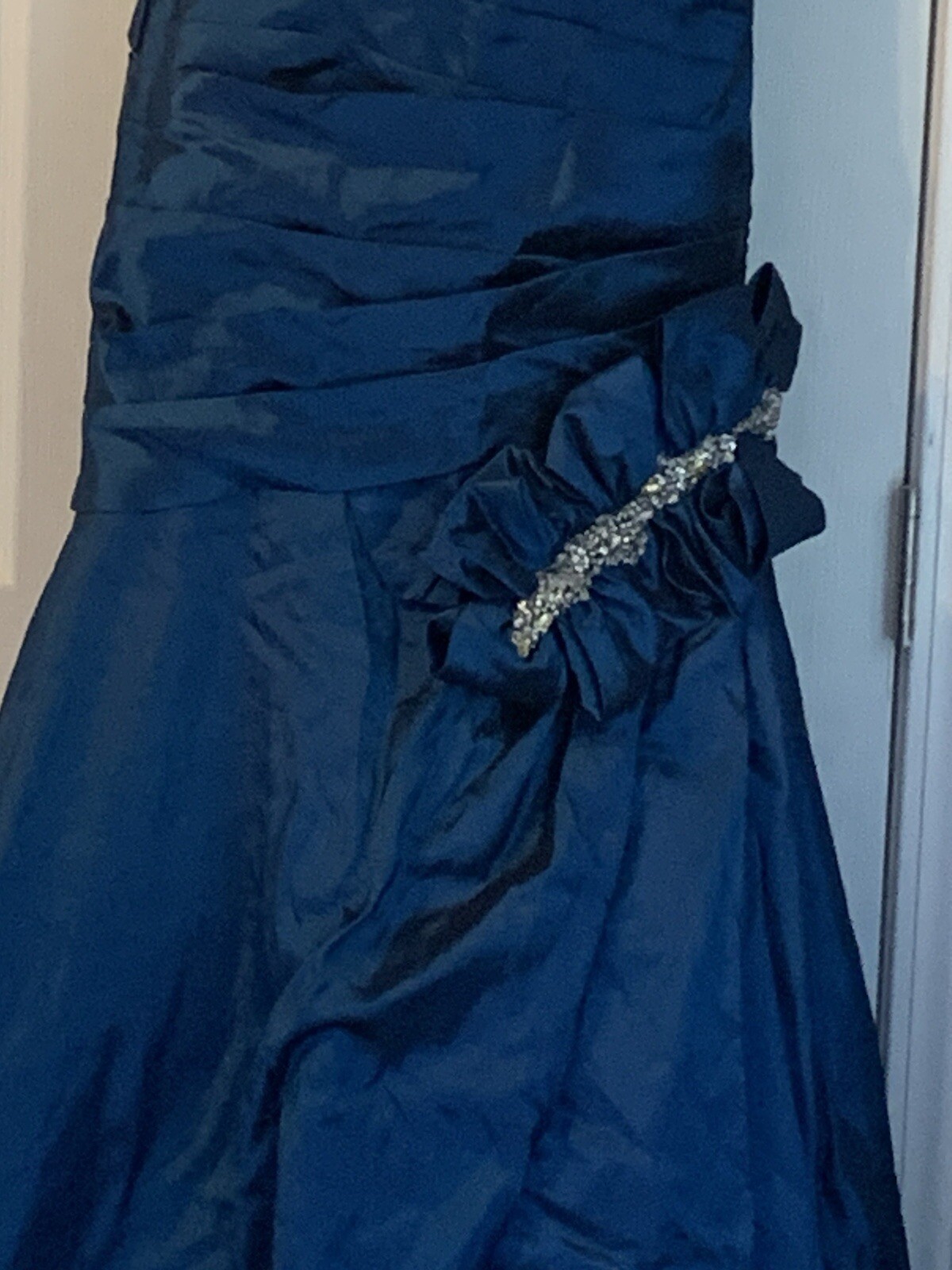 Sapphire Blue Vintage Prom Dress, In Great Condition, Missing Corset Drawstring